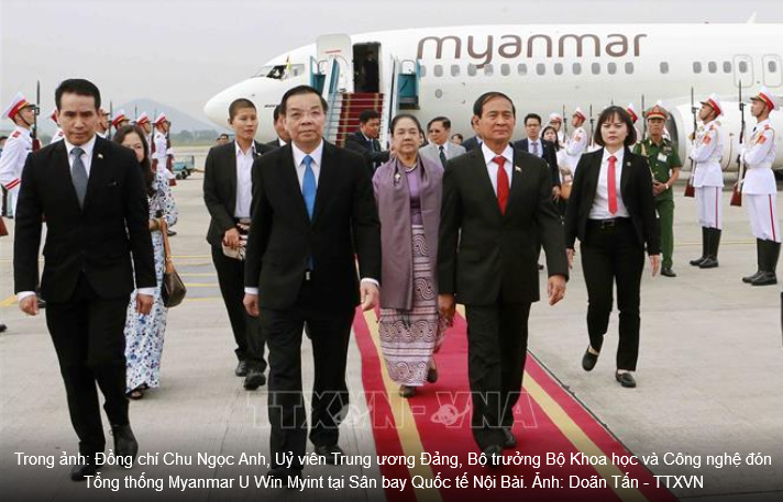 President of Myanmar Mr. U Win Myint began official visit to Vietnam on May 10, during which he will attend the UN Day of Vesak 2019.